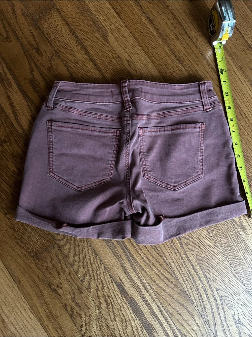 SO Orange/Pink Rolled Hem Jean Shorts - Size 0 - Picture 3 of 8